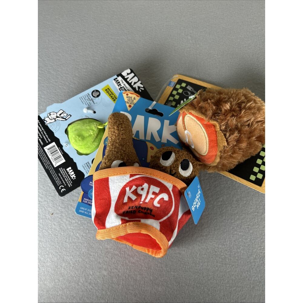 Bark New Dog Toys multi-part Tavern Turkey Funday Sunday Piper Parrot Set of 3